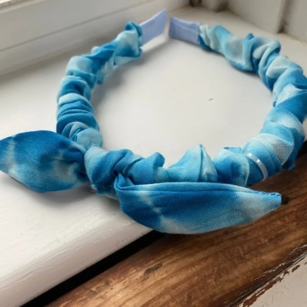 Anthropologie Blue Tie Dyed Headband